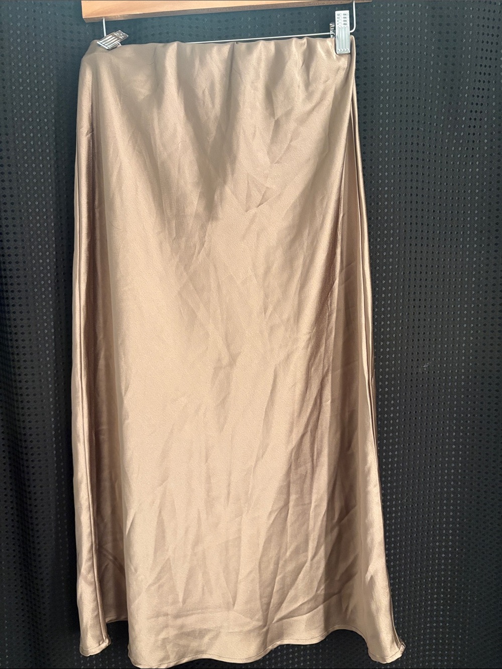 Renee C. Satin Maxi Skirt in Taupe